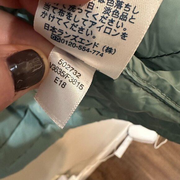 Lands’ End Ultralight Long Down Vest Women's Size Medium Petite Navy Blue - Picture 9 of 9